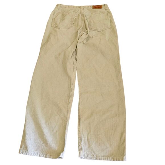 Levi's 94 Baggy Jeans Womens 29 Mint Green Corduroy Loose Fit Straight Leg Y2K - Picture 2 of 11